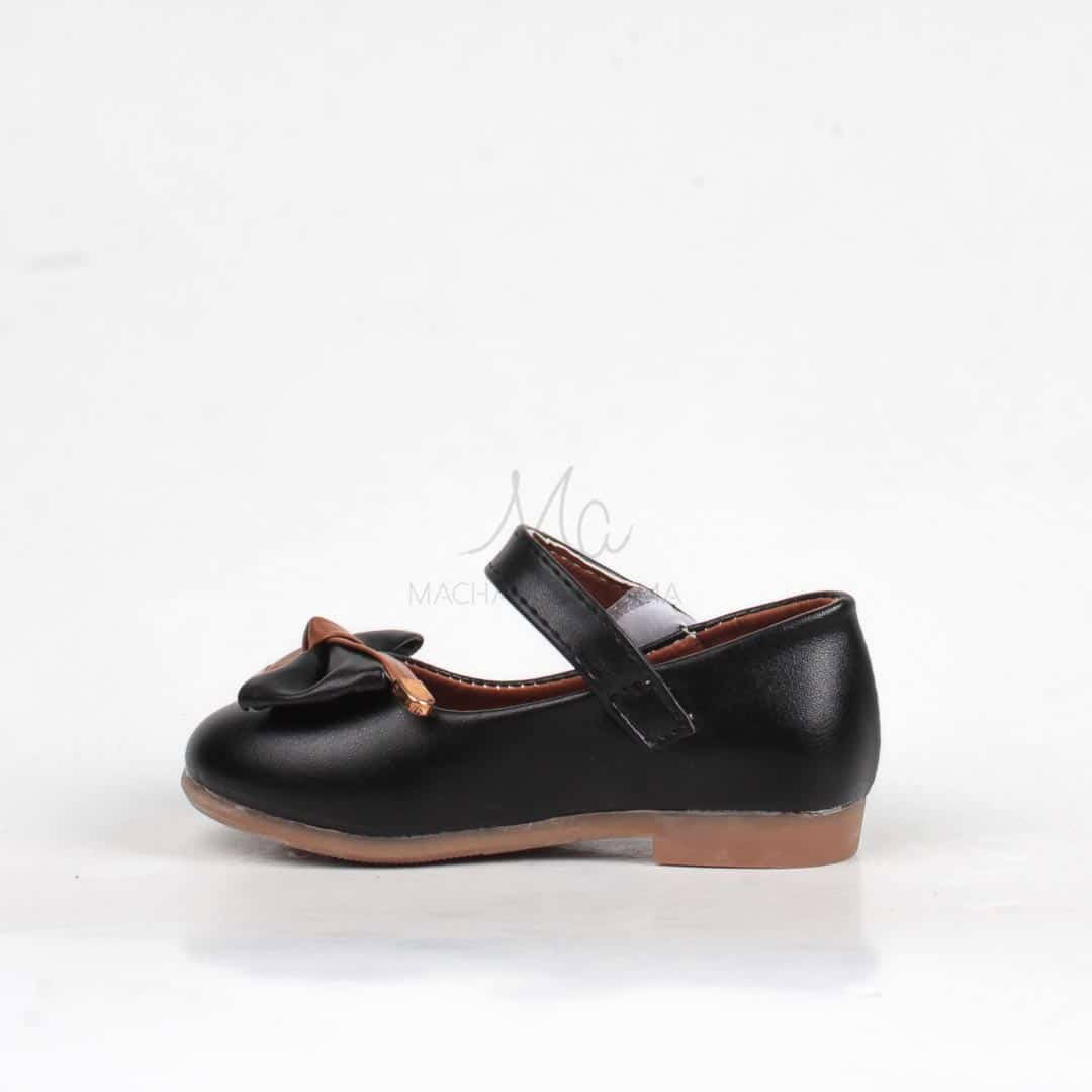 ZENDA-Ballerines en noir pour fille.