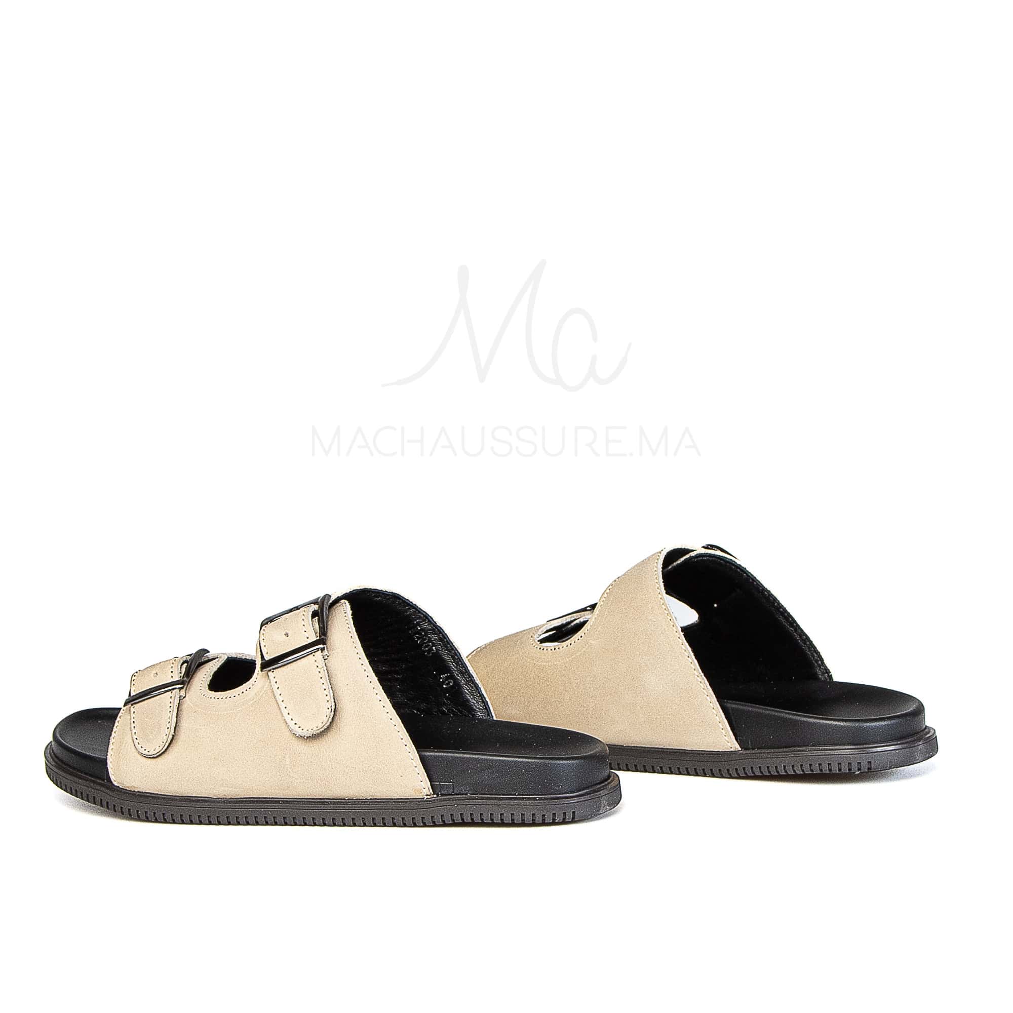 Dune Walker - Sandales Hommes en Nubuck Beige.