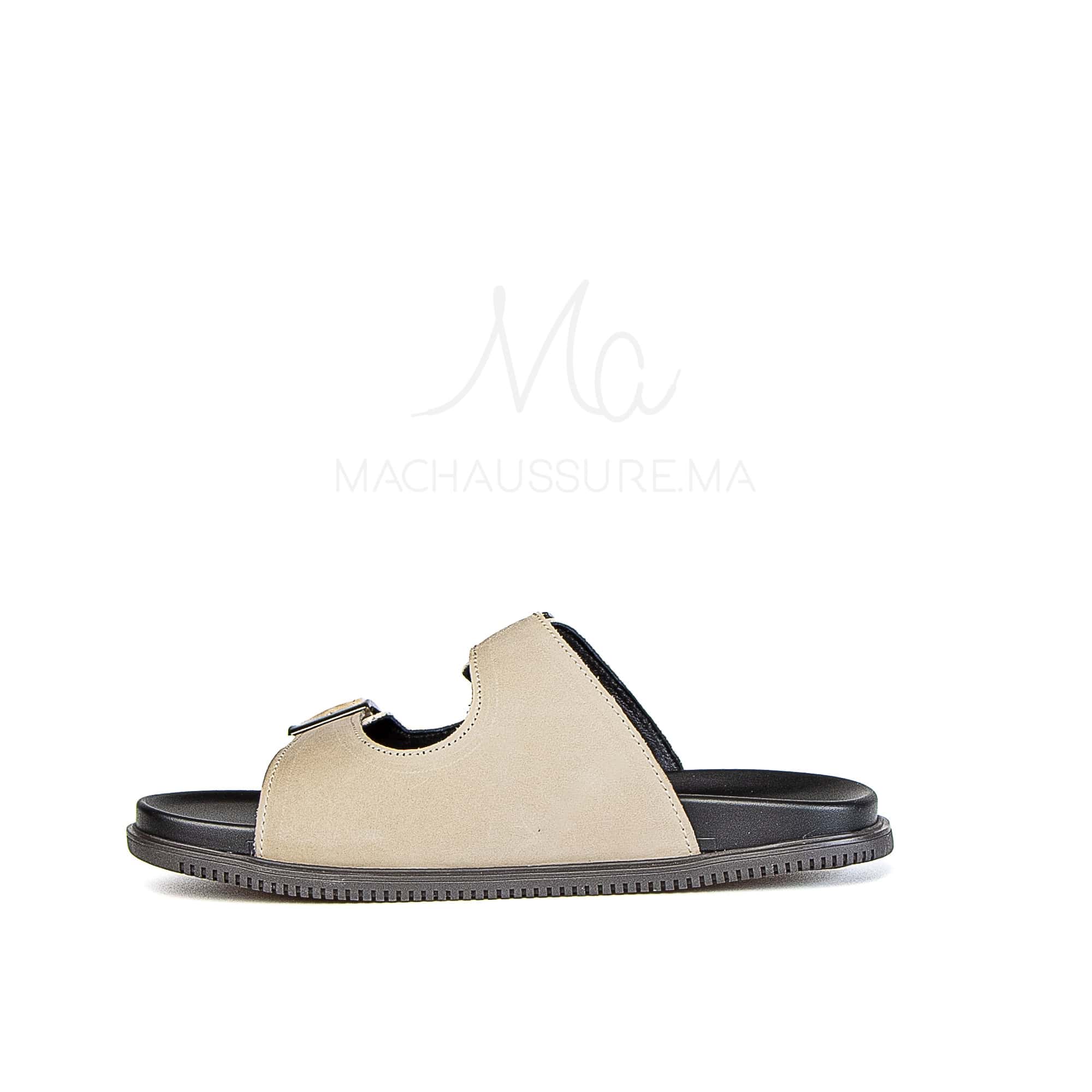 Dune Walker - Sandales Hommes en Nubuck Beige.