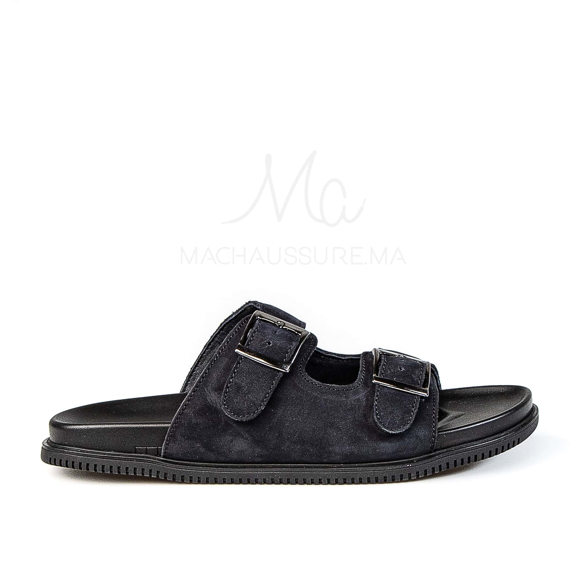 Dune Walker - Sandales Hommes en Nubuck Bleu.