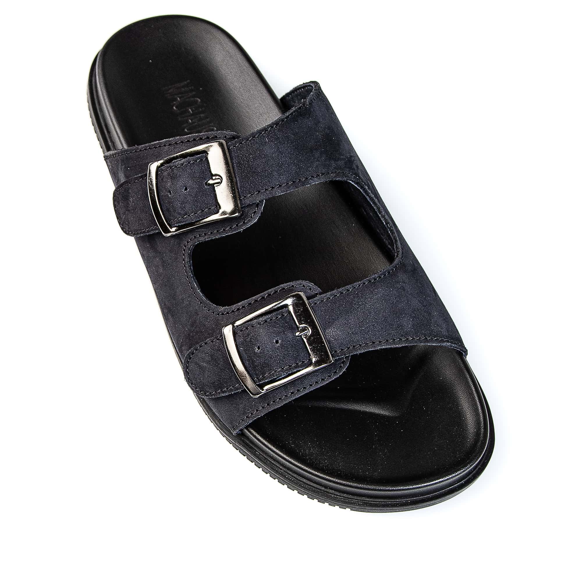Dune Walker - Sandales Hommes en Nubuck Bleu.