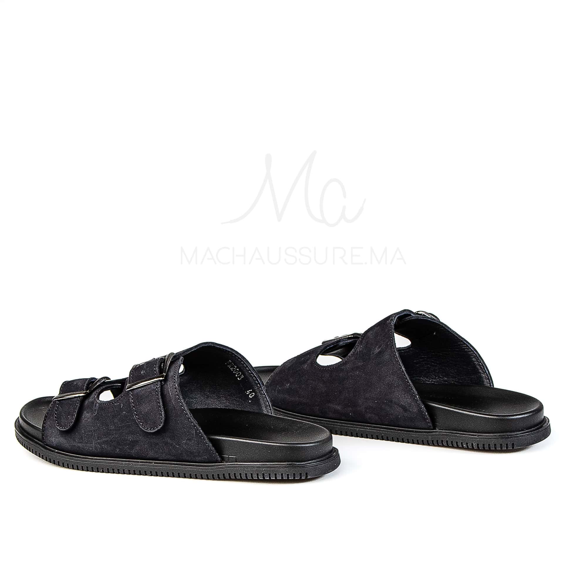 Dune Walker - Sandales Hommes en Nubuck Bleu.