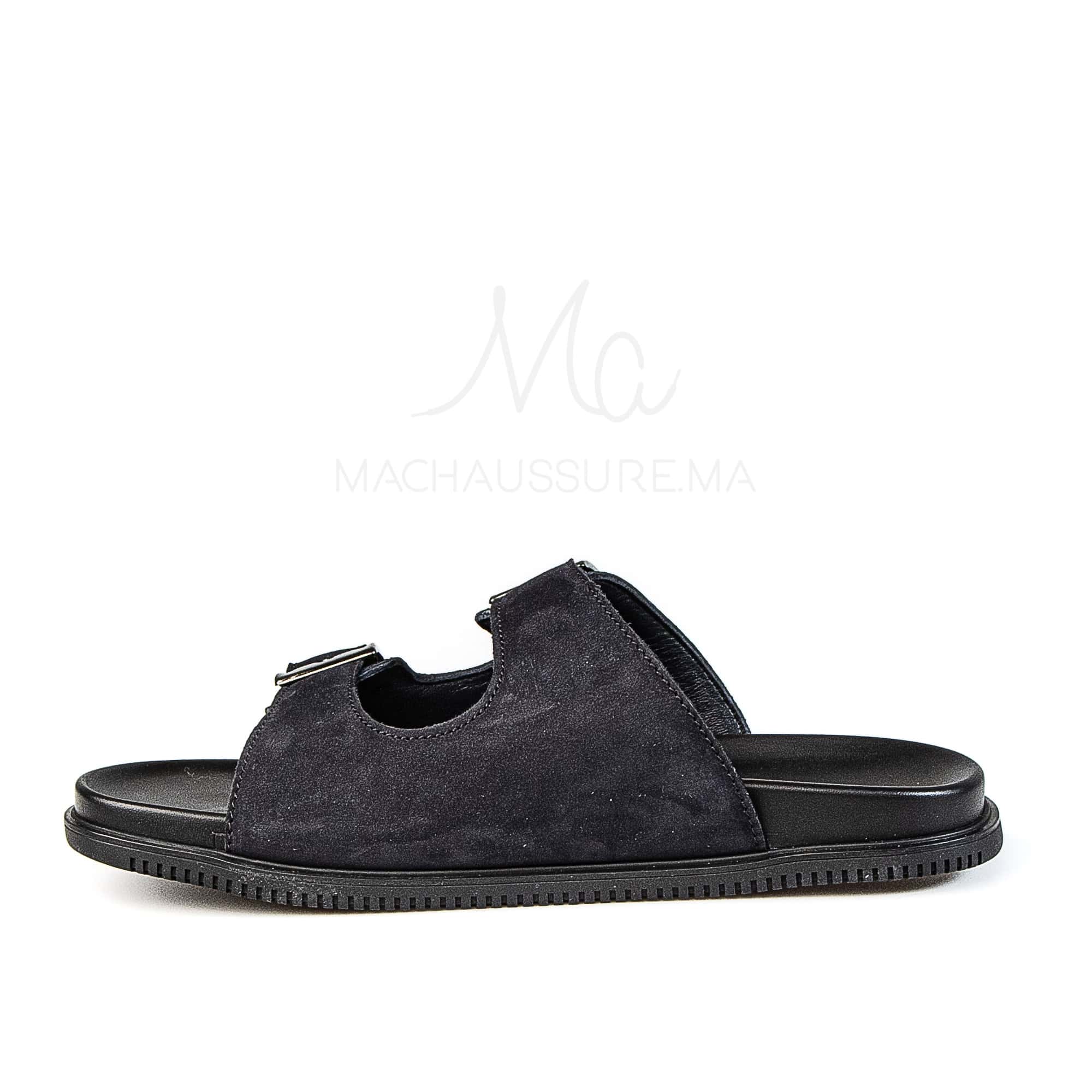 Dune Walker - Sandales Hommes en Nubuck Bleu.