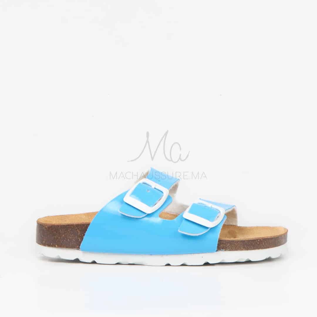 WAINSCOTT – Sandales et tongs en Bleu ciel.