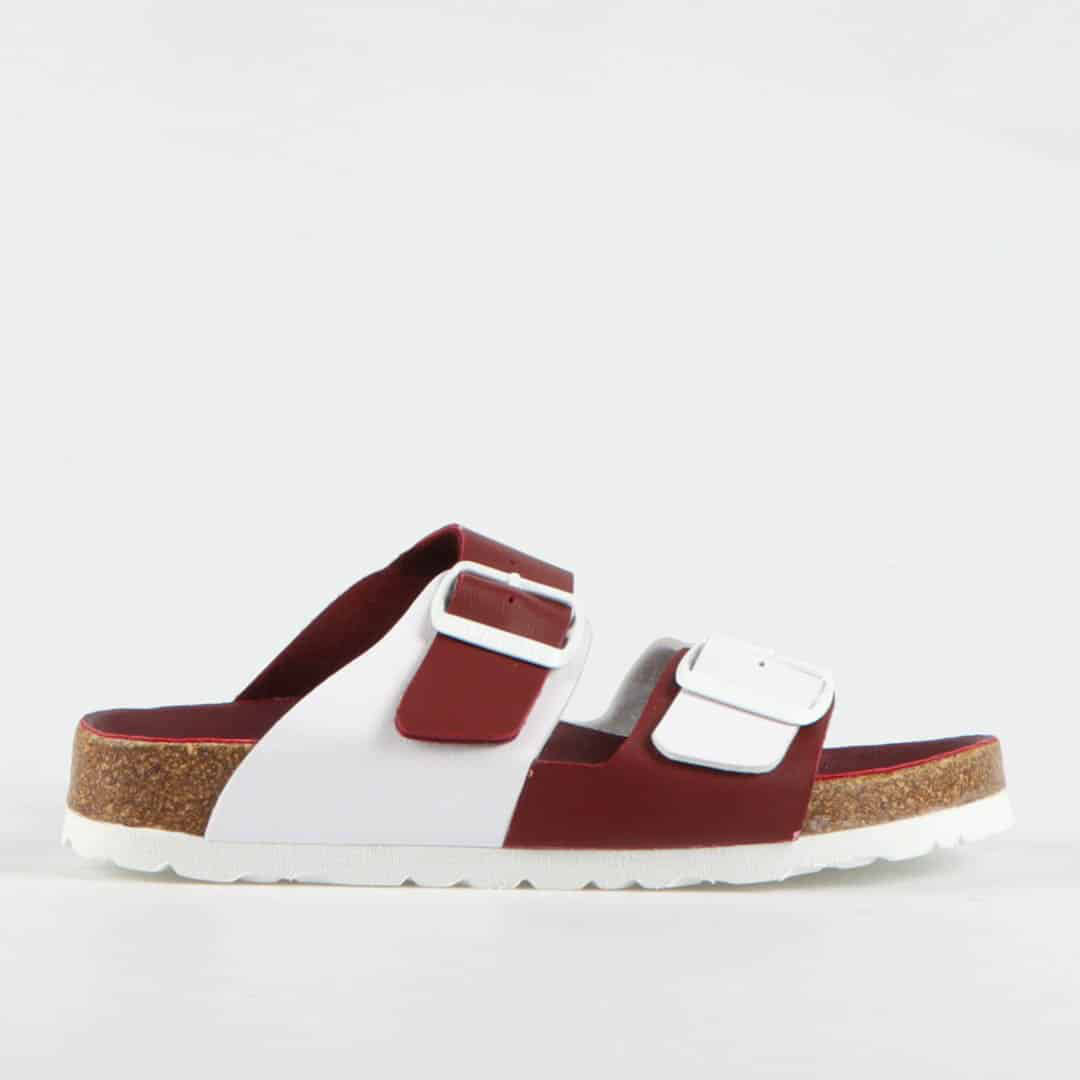 WAINSCOTT – Sandales et tongs en Grenat.