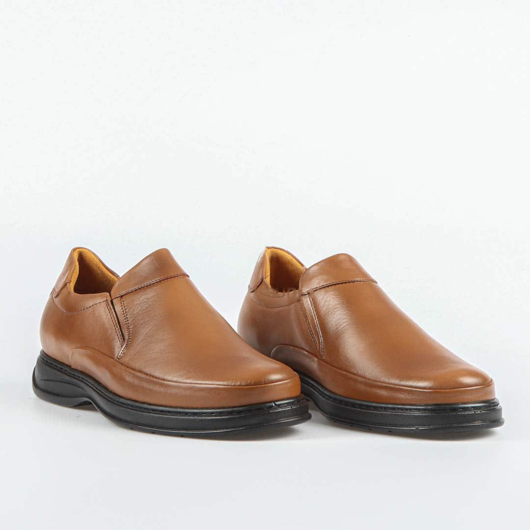 Ultra confort 100% En cuir - Tabac clair.
