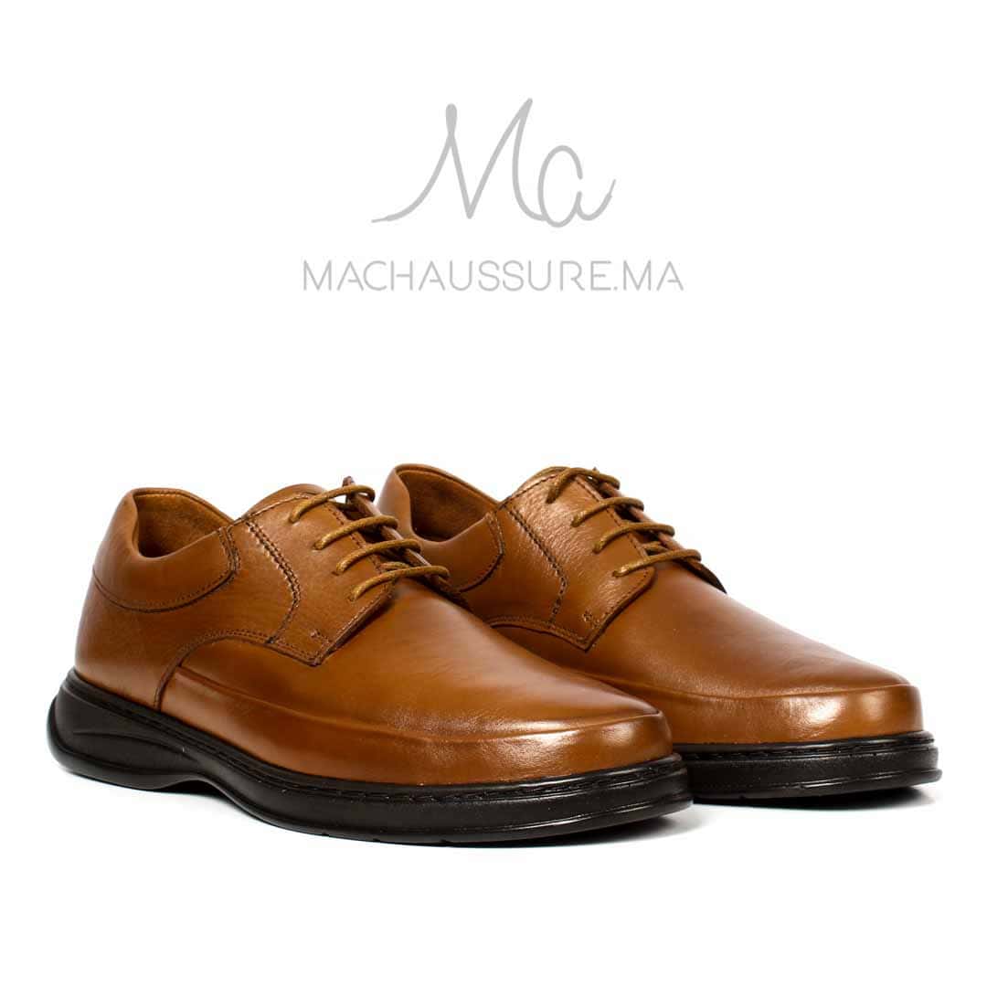Ultra confort 100% en Cuir - Tabac.