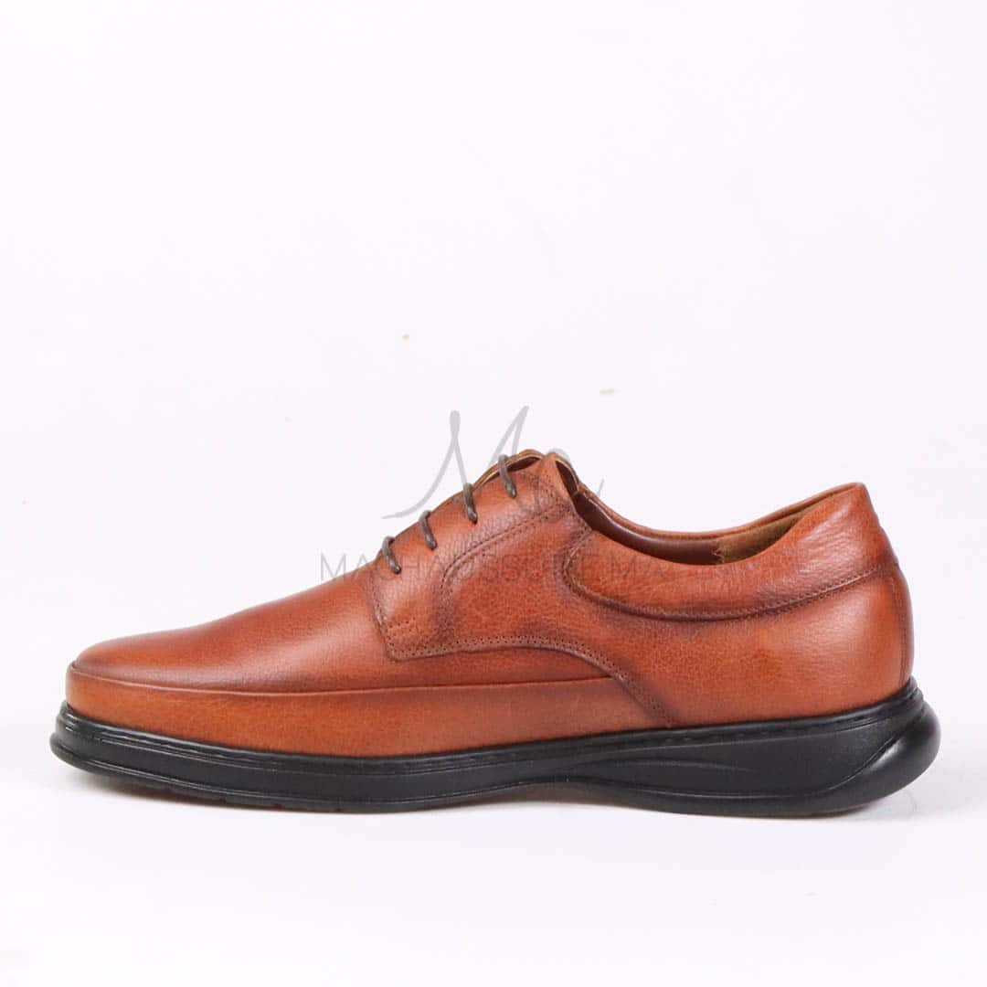 Ultra confort 100% en Cuir – Tabac Foncé.