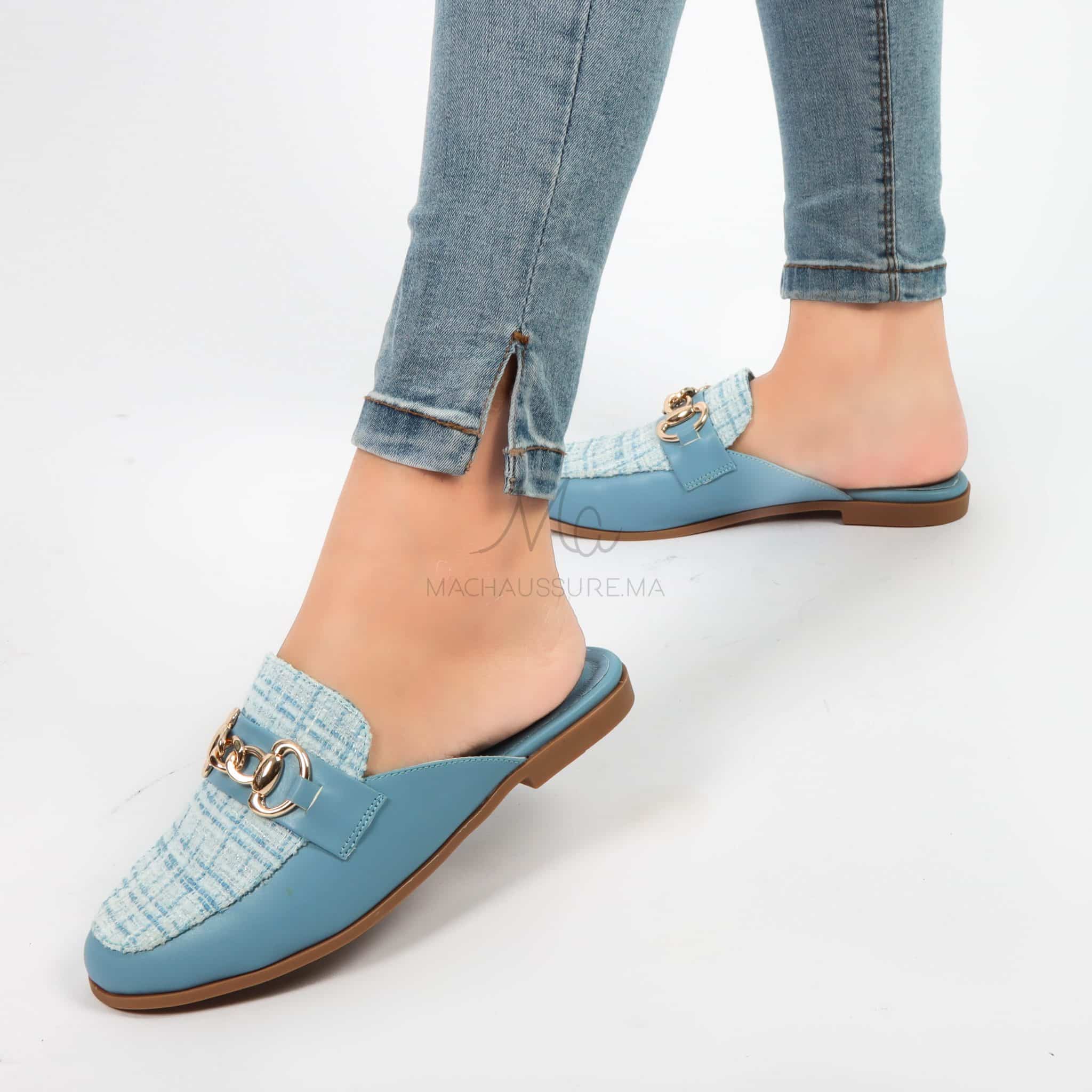 Odette - Mules en Bleu Ciel.