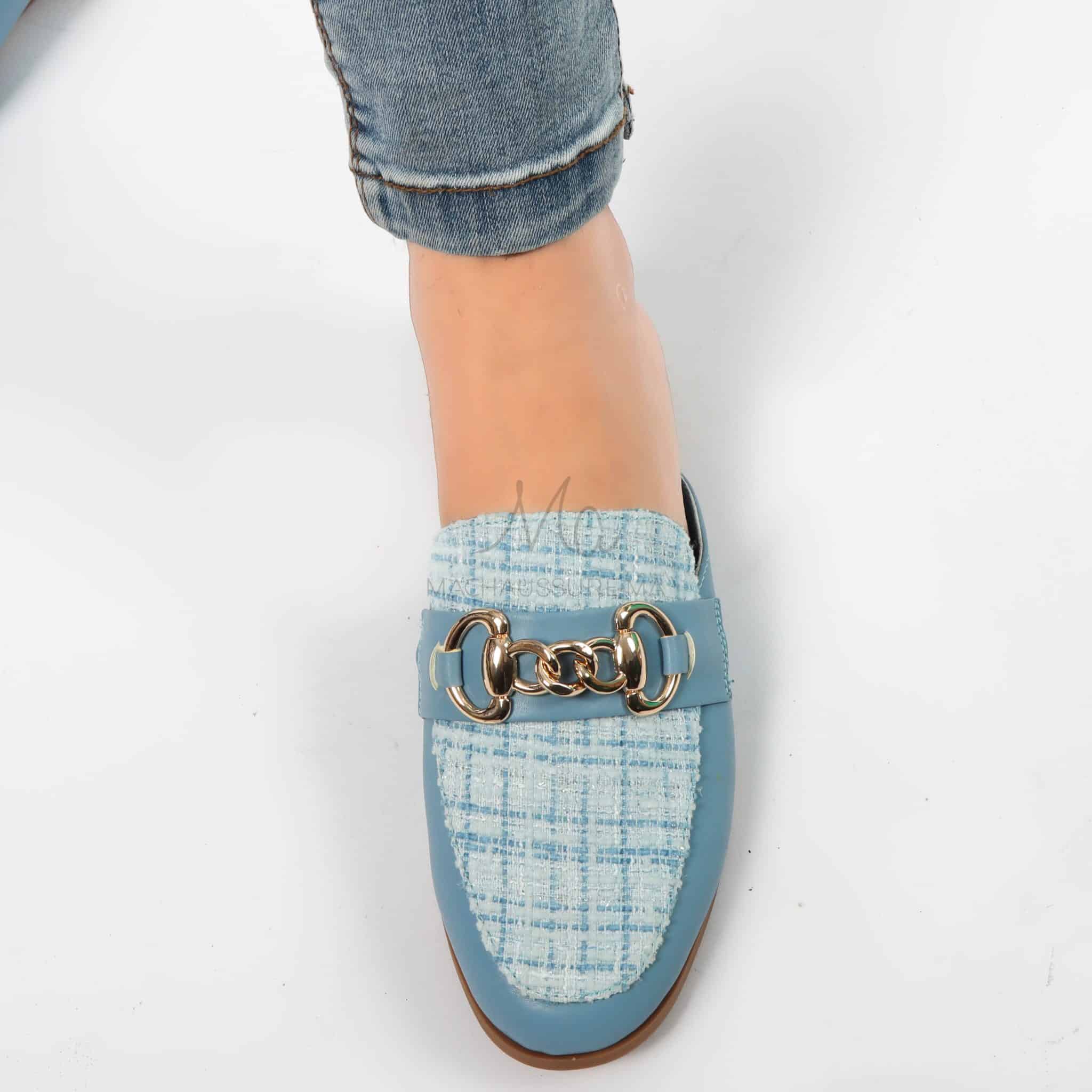 Odette - Mules en Bleu Ciel.