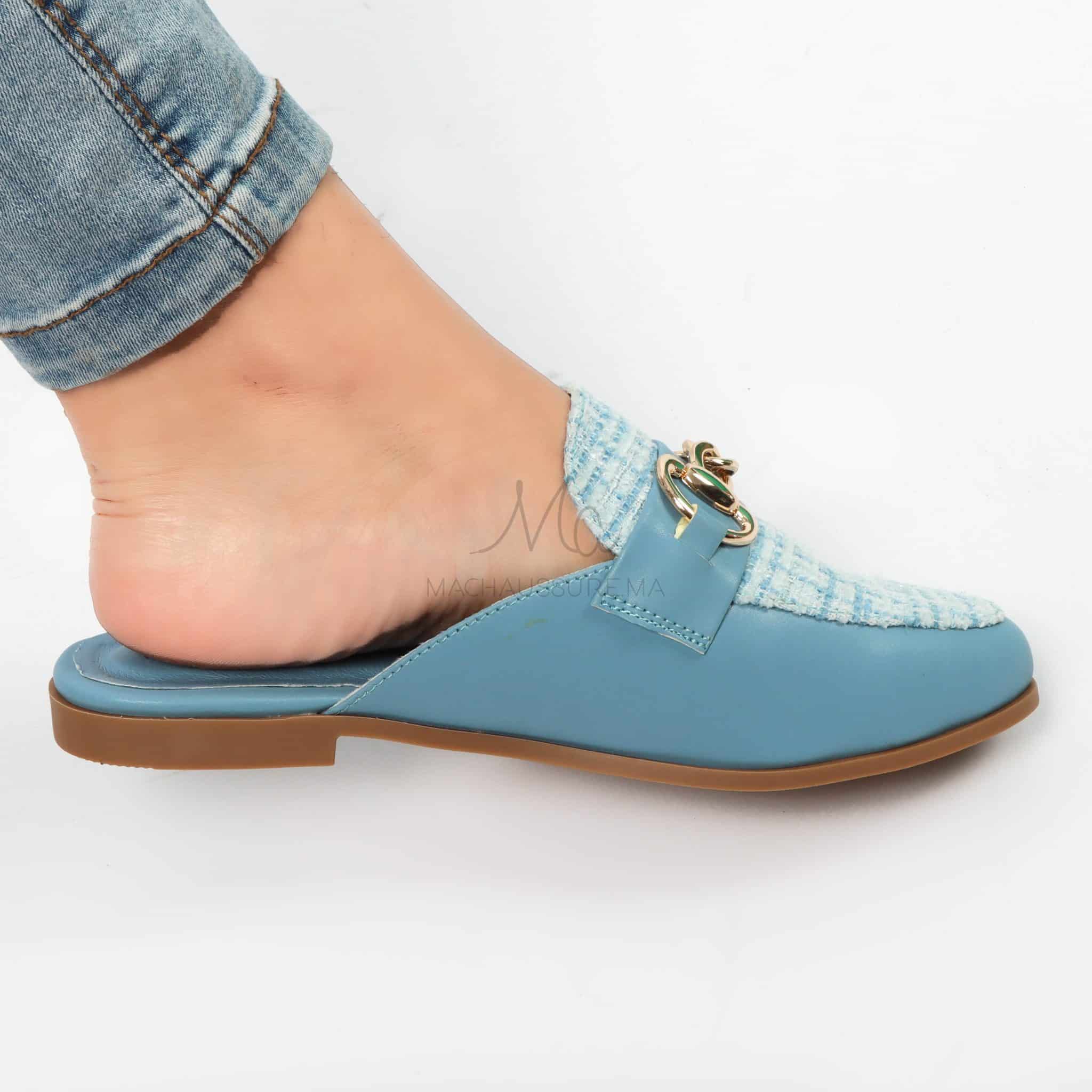 Odette - Mules en Bleu Ciel.