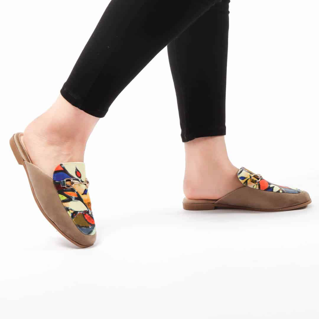 FLORISSA - Mules en Beige.