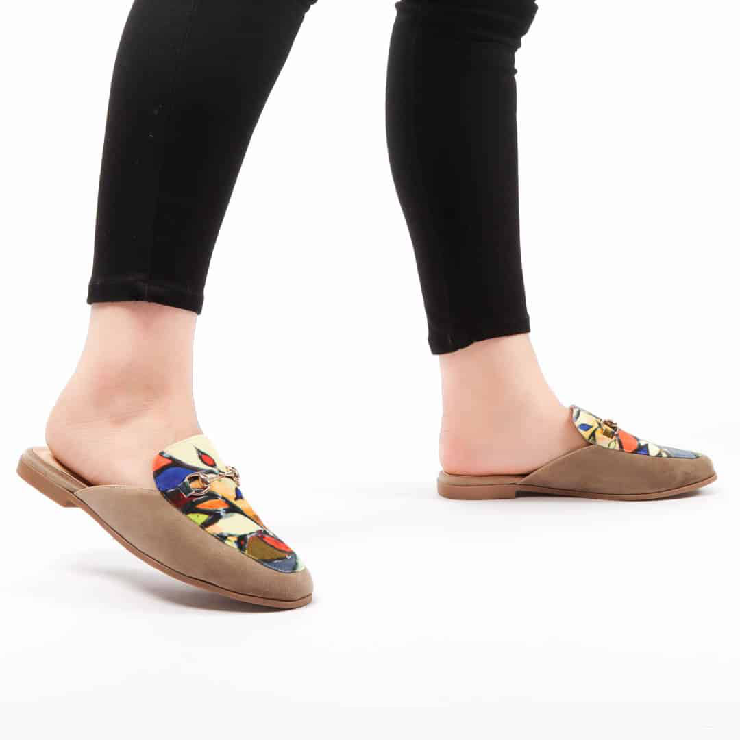 FLORISSA - Mules en Beige.