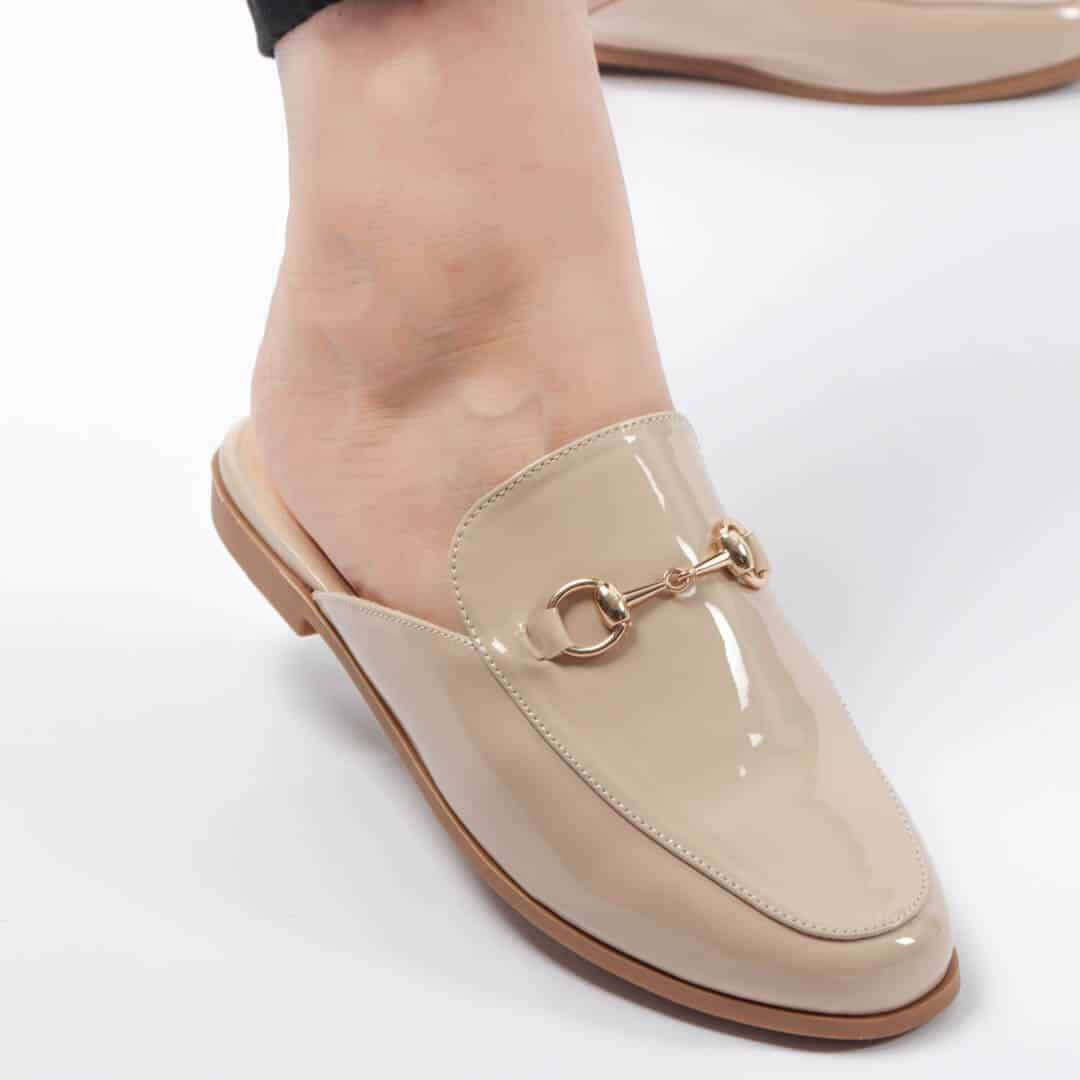 JADE – Mules Femmes en Beige.