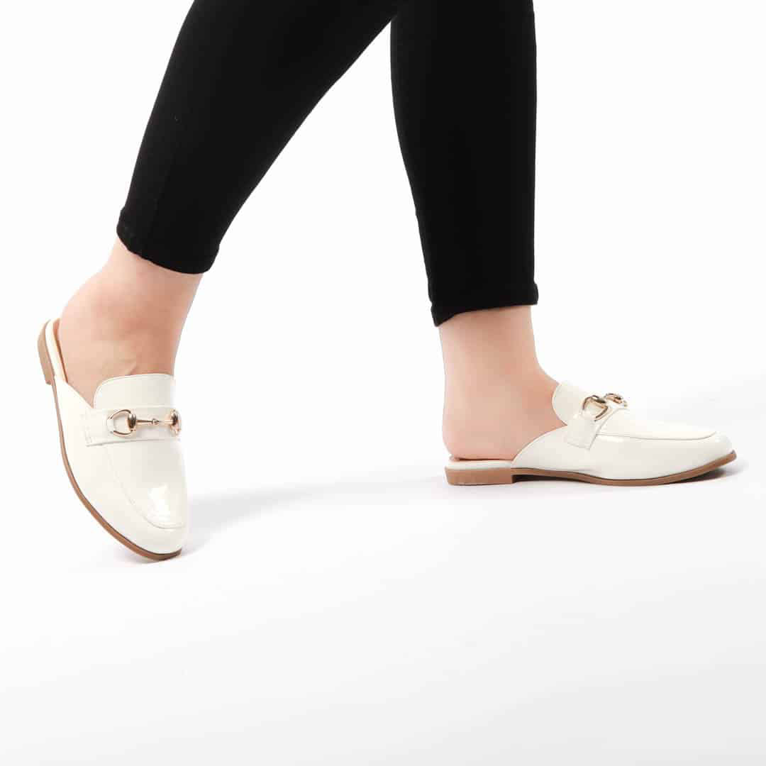 JADE – Mules Femmes en Blanc.
