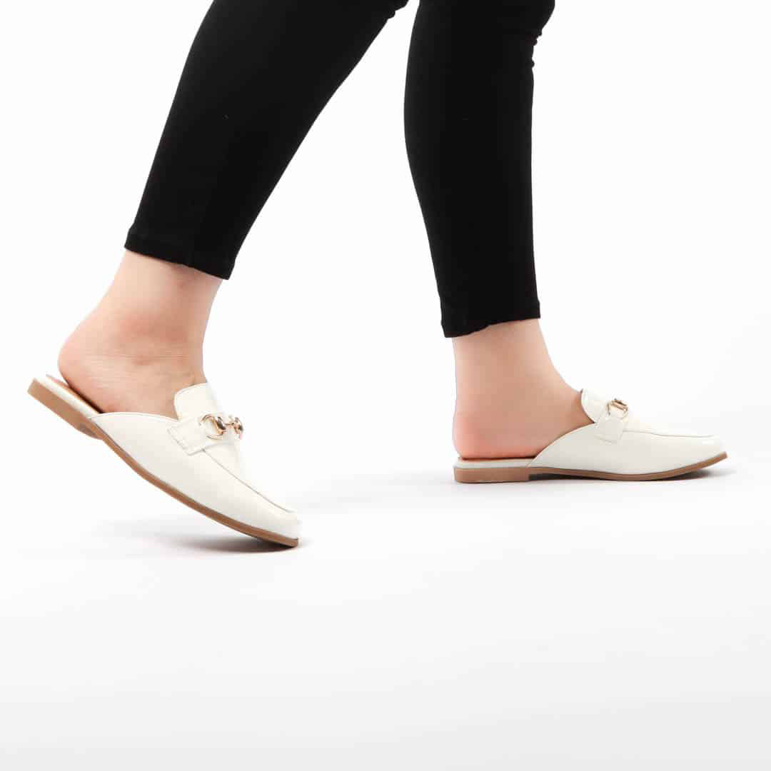 JADE – Mules Femmes en Blanc.
