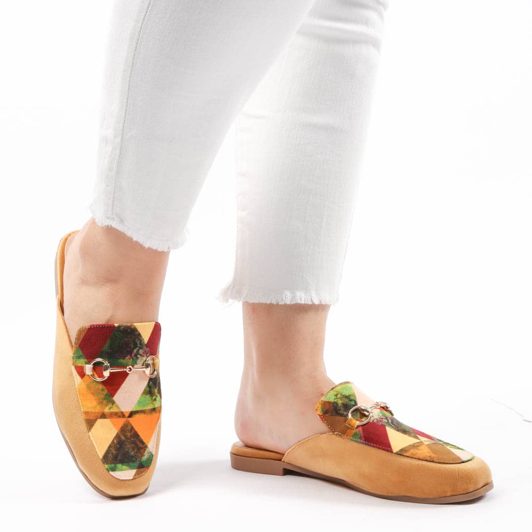 Tulipe – Mules Femmes en Moutarde.