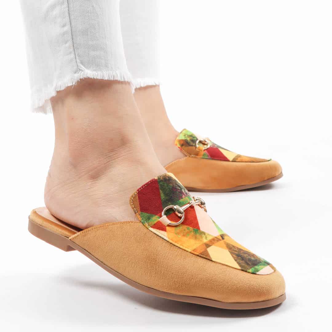 Tulipe – Mules Femmes en Moutarde.