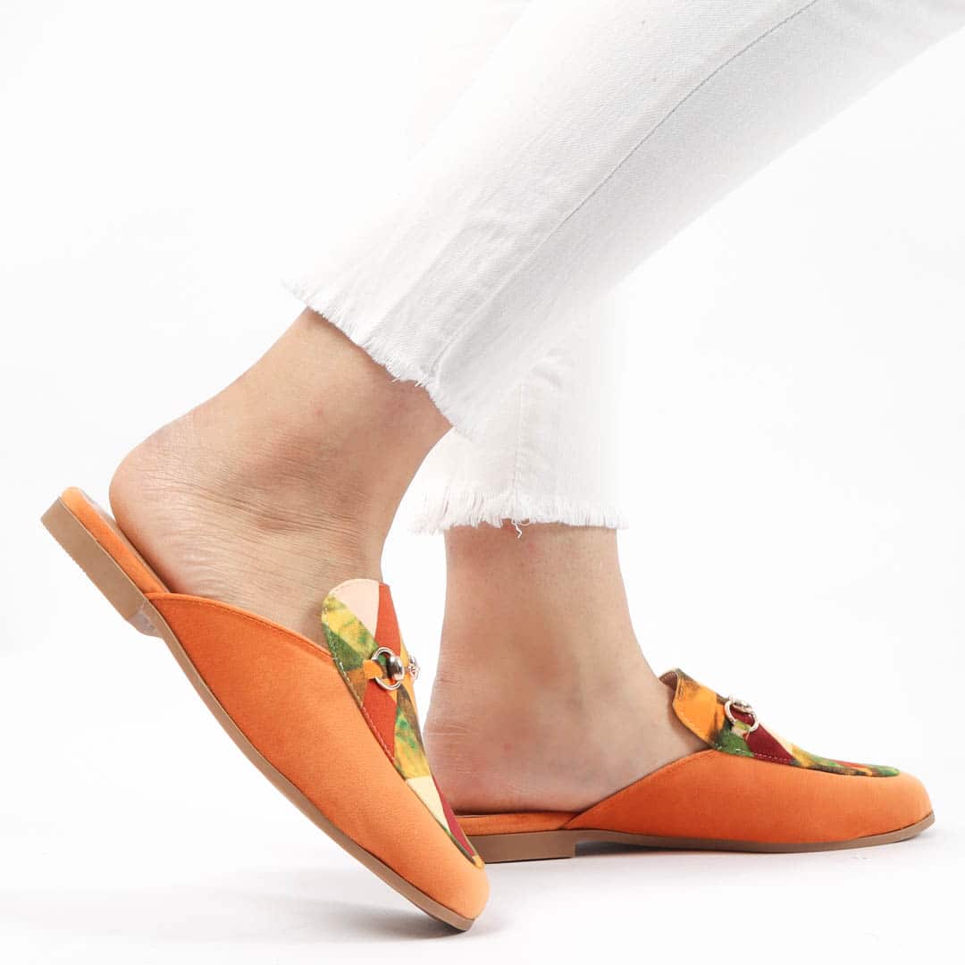 Tulipe – Mules Femmes en Orange.