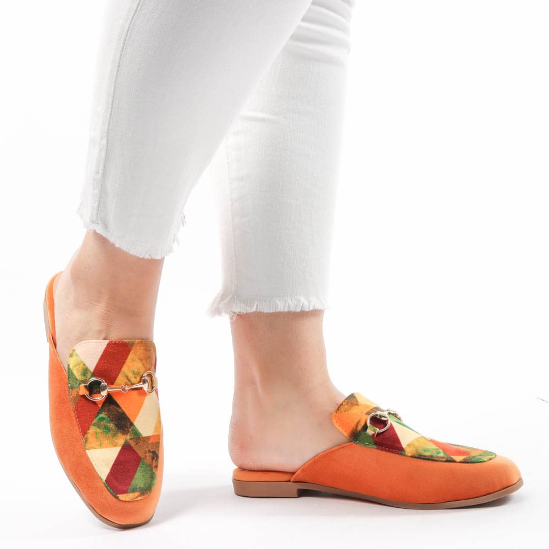 Tulipe – Mules Femmes en Orange.