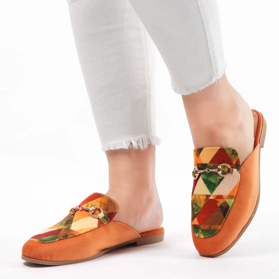 Tulipe – Mules Femmes en Orange.