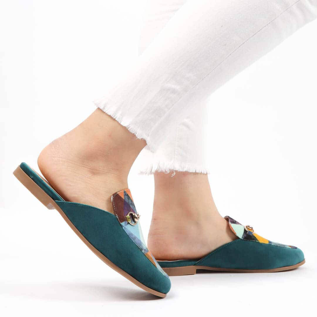 Tulipe – Mules Femmes en Vert.