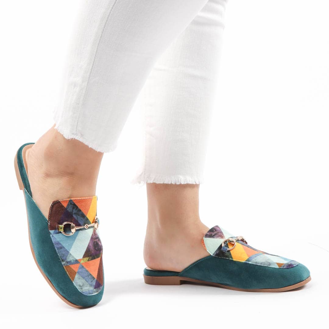 Tulipe – Mules Femmes en Vert.