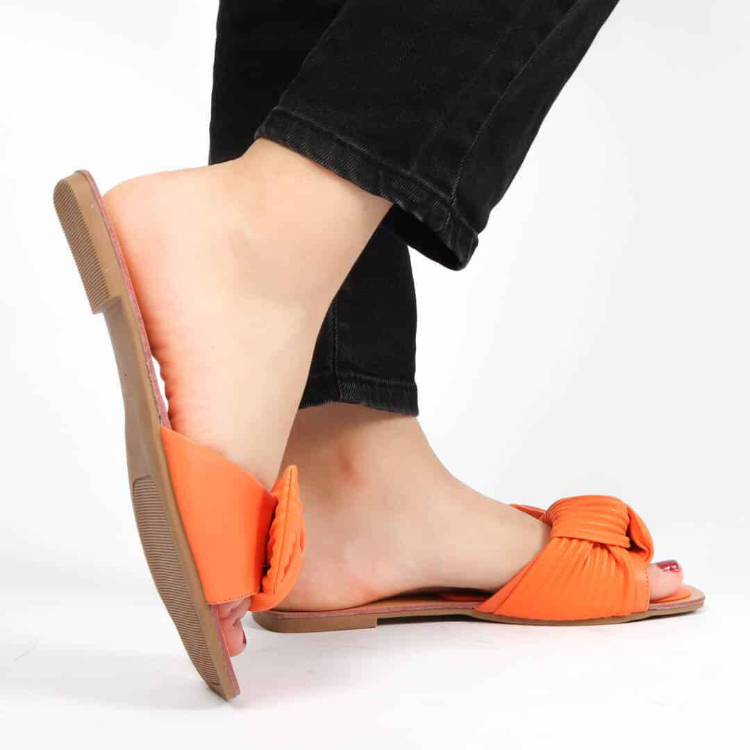 Ailes – Sandales plates en Orange.