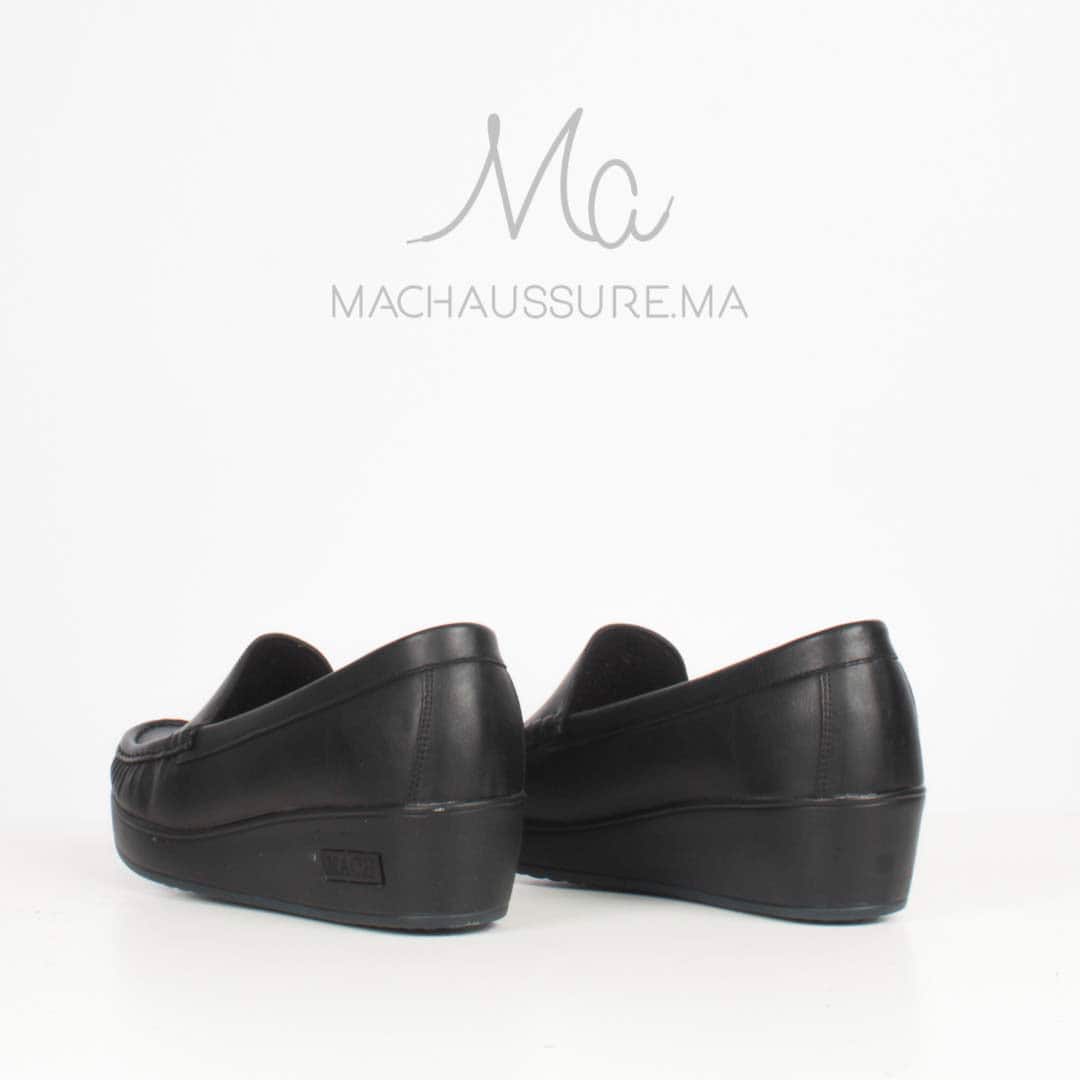 Bahia - Mocassins compensés femme en Noir.