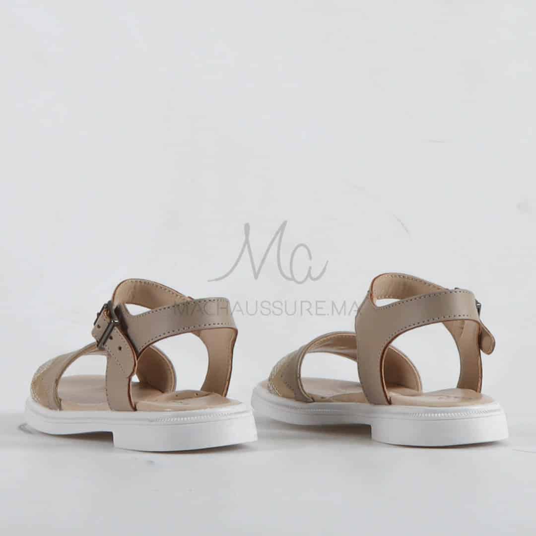 Chloé - Sandales fille en Beige.