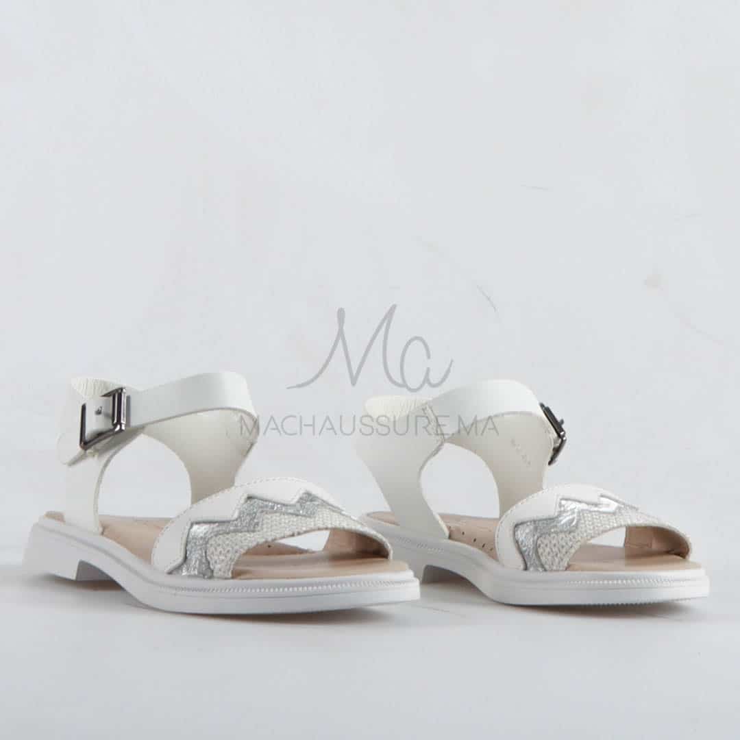 Chloé - Sandales fille en Blanc.