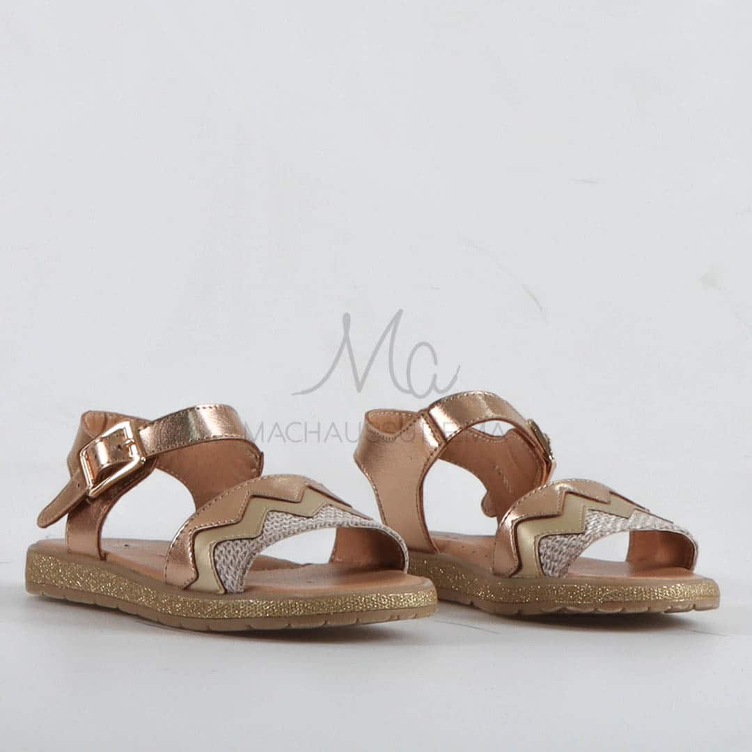 Chloé - Sandales fille en Bronze.