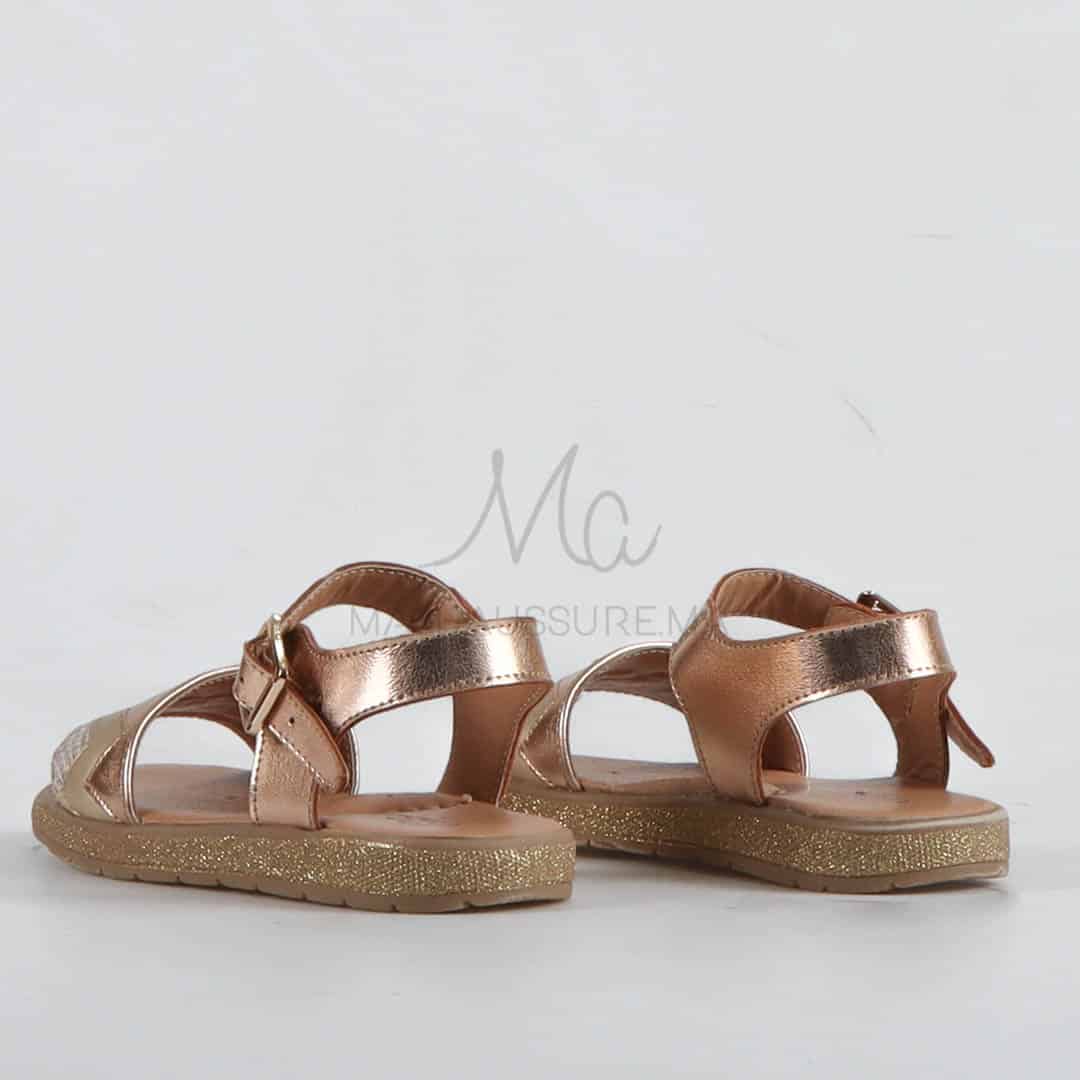 Chloé - Sandales fille en Bronze.
