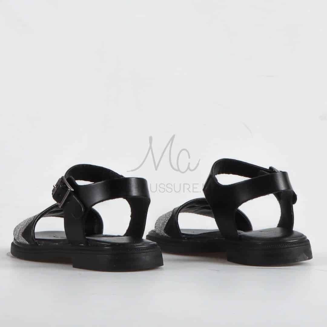Chloé - Sandales fille en Noir.
