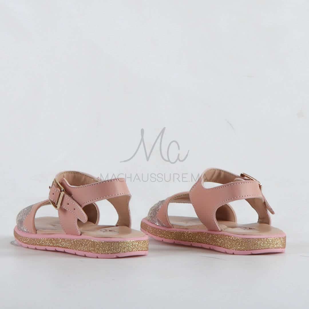 Chloé - Sandales fille en Rose.