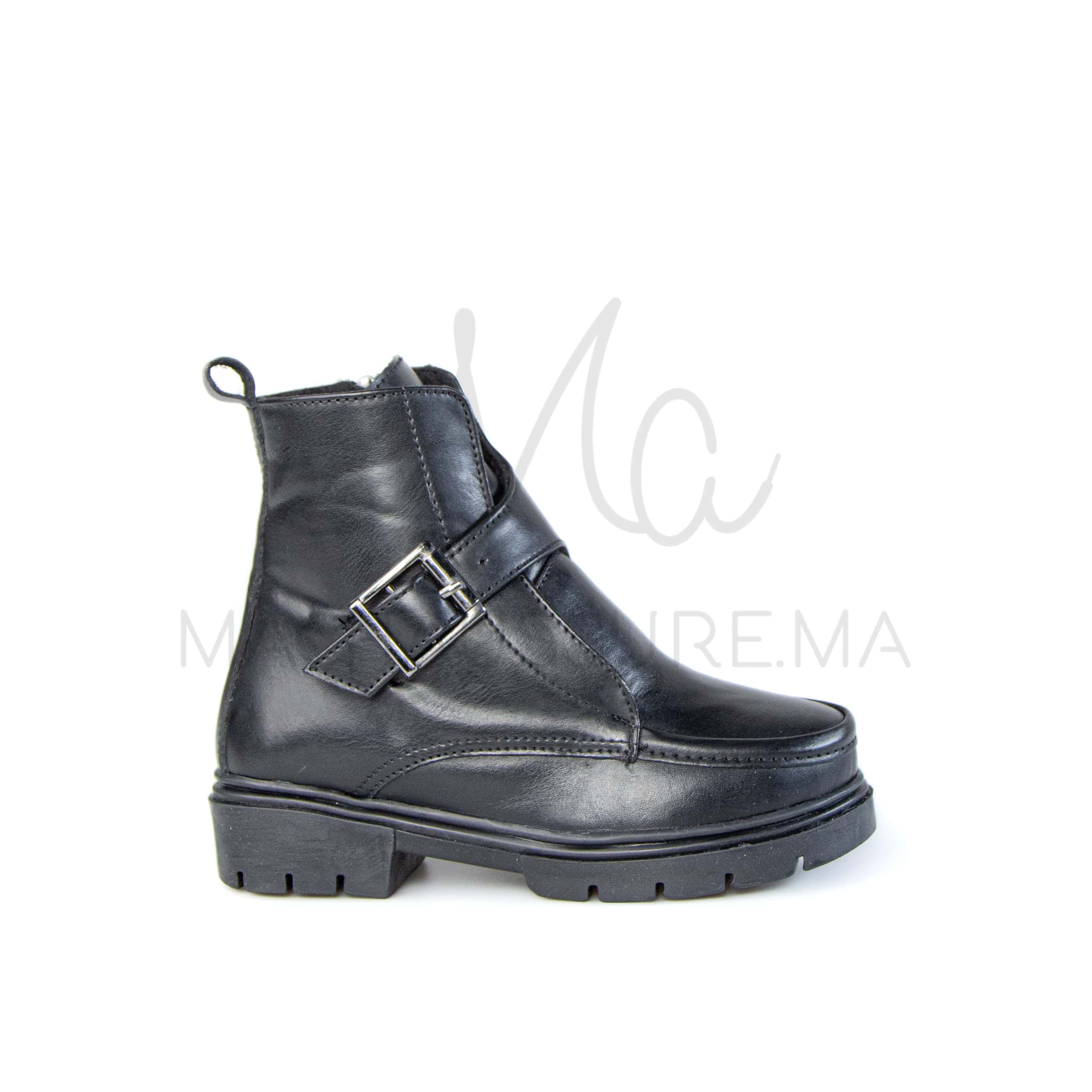 ZENIA – Bottines fille en Noir.