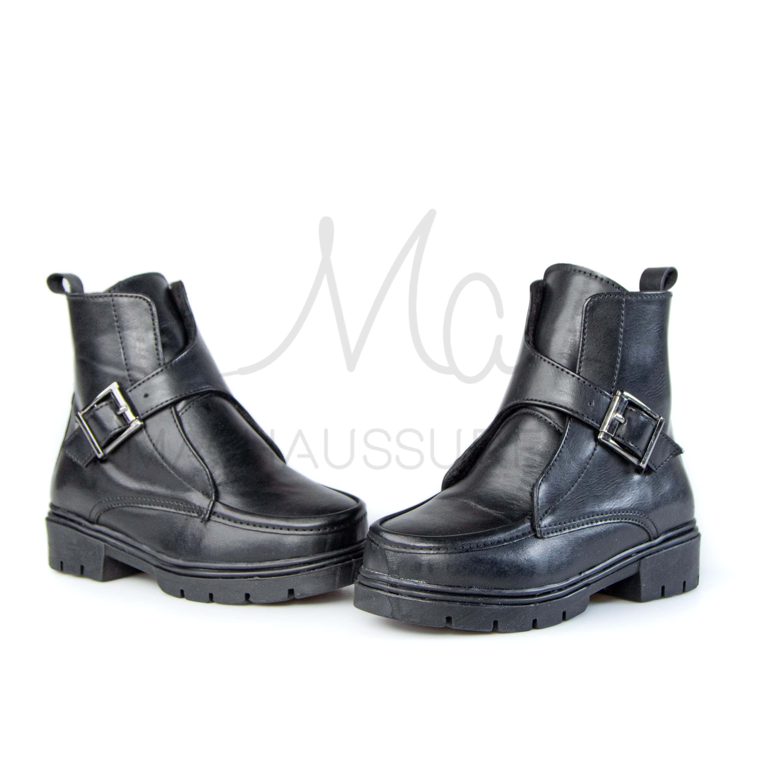 ZENIA – Bottines fille en Noir.