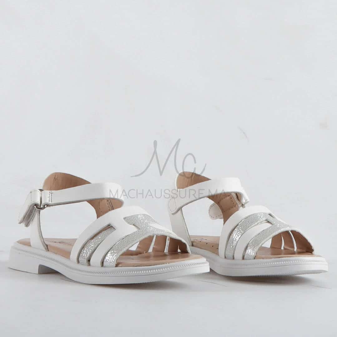 Léony - Sandales fille en Blanc.