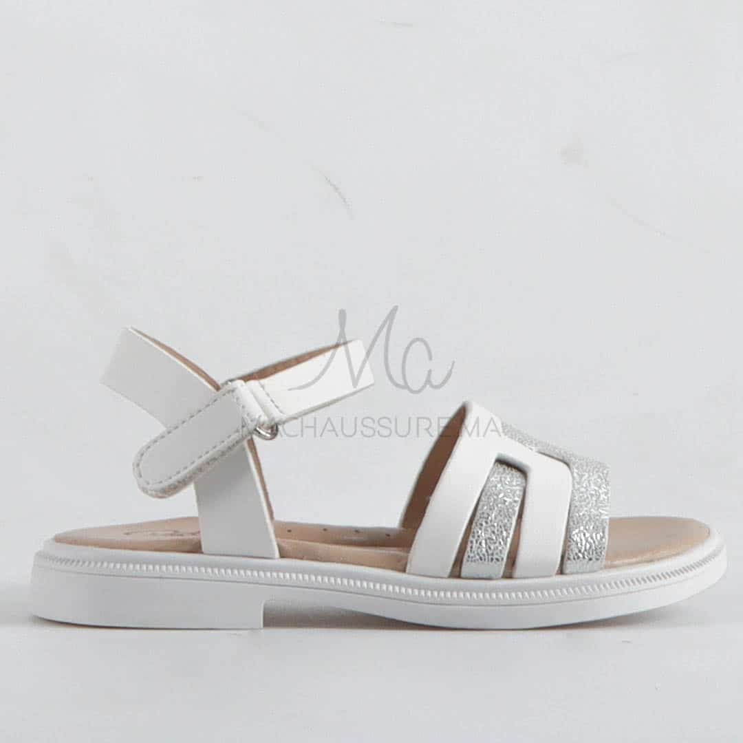 Léony - Sandales fille en Blanc.