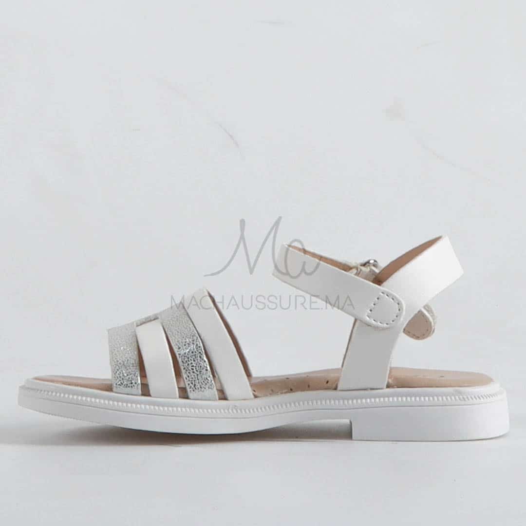 Léony - Sandales fille en Blanc.