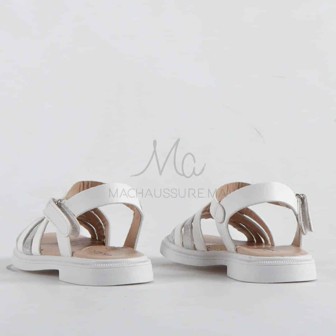 Léony - Sandales fille en Blanc.