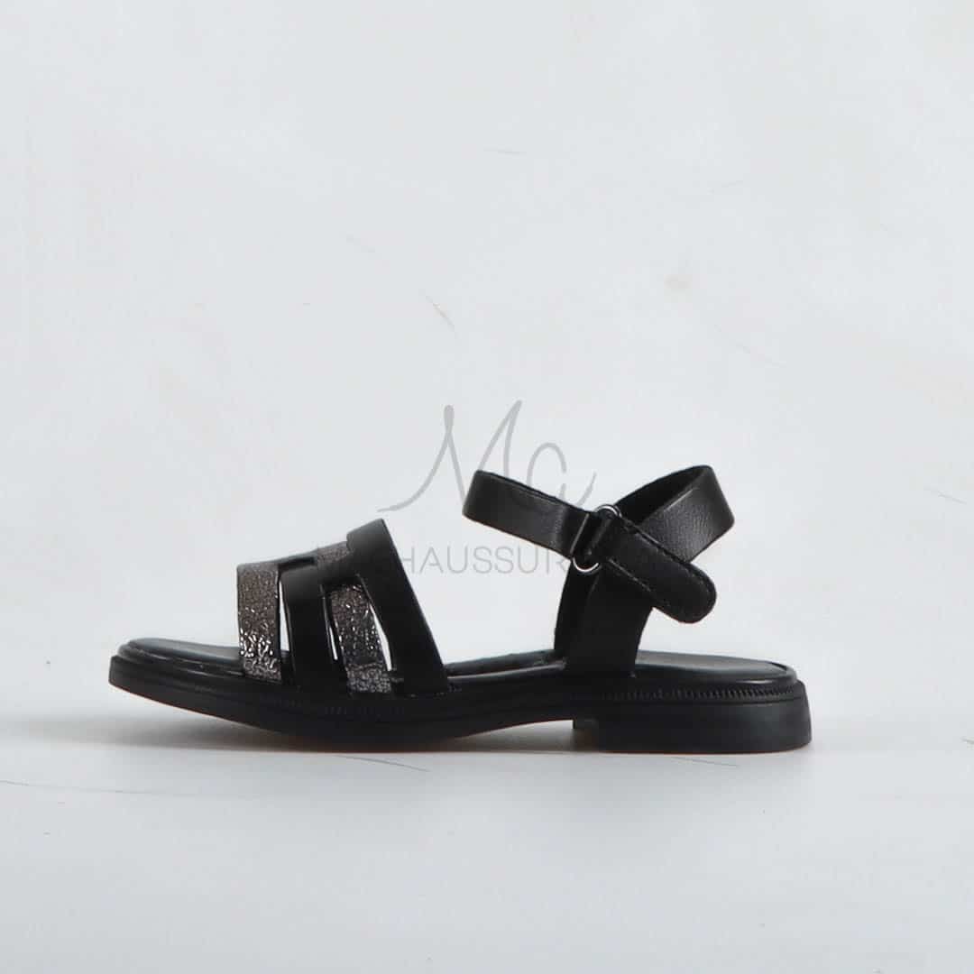 Léony - Sandales fille en Noir.