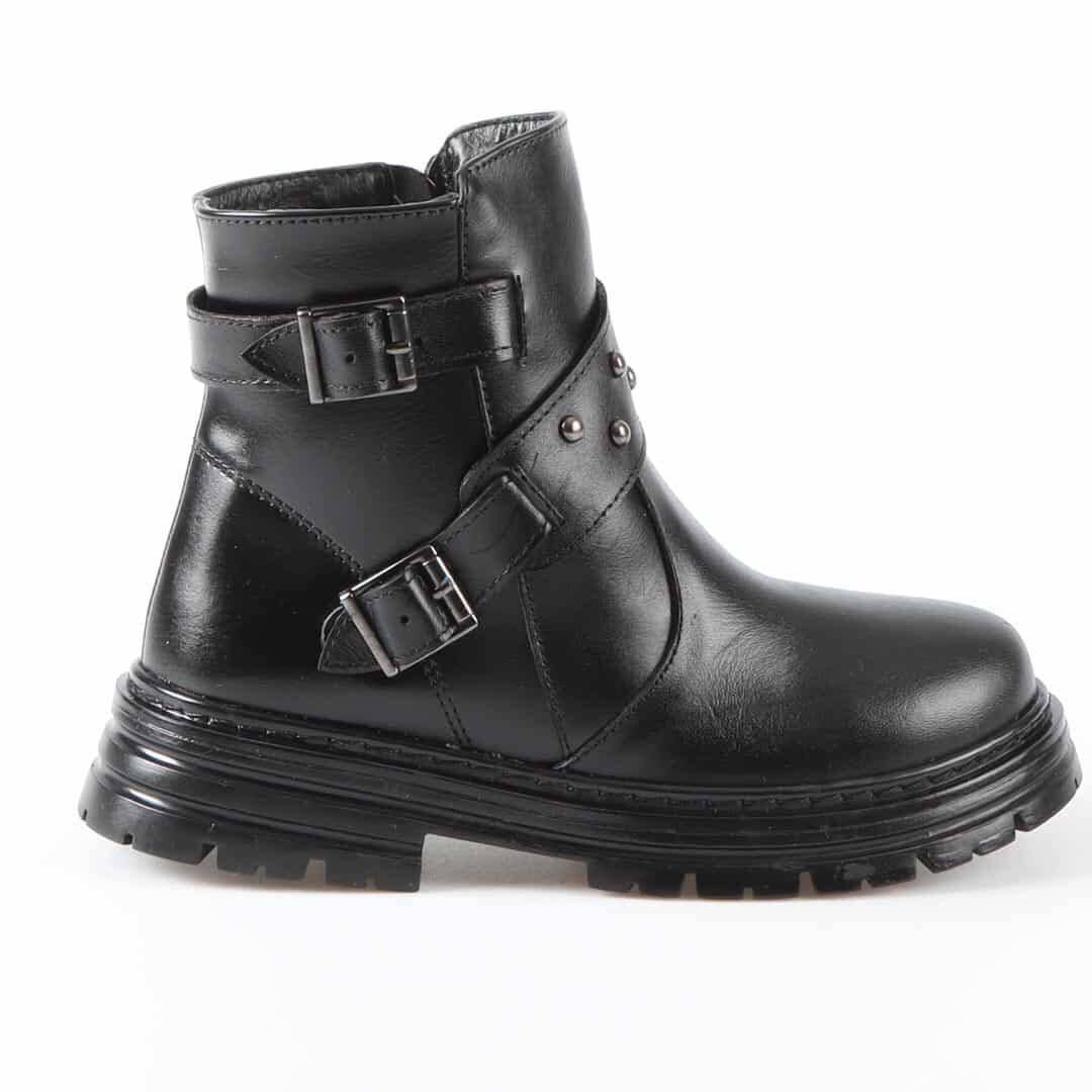 KELLI - Bottines Fille en Noir.