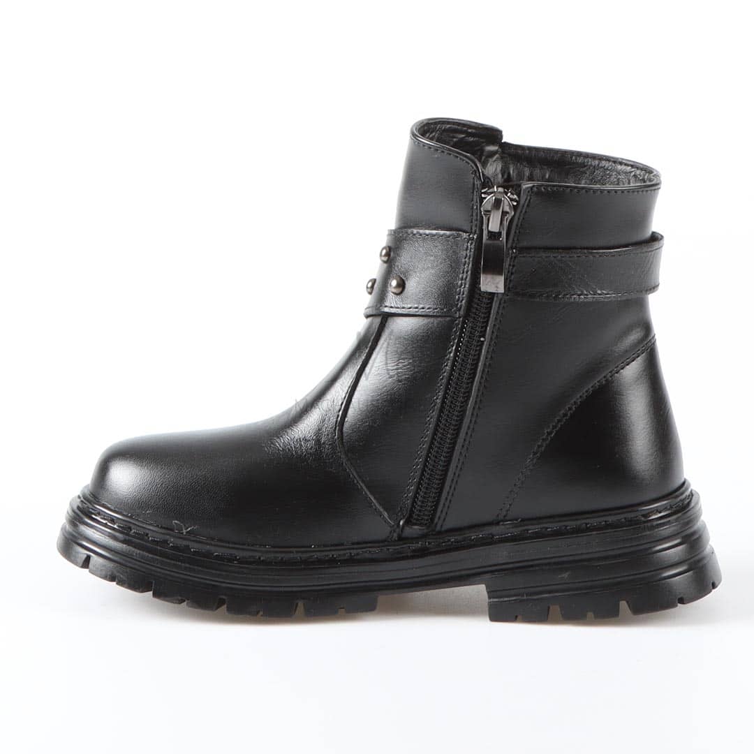 KELLI - Bottines Fille en Noir.