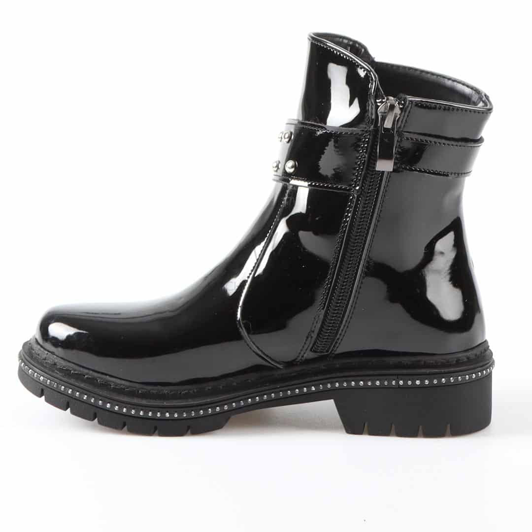 KELLI - Bottines Fille en Noir.
