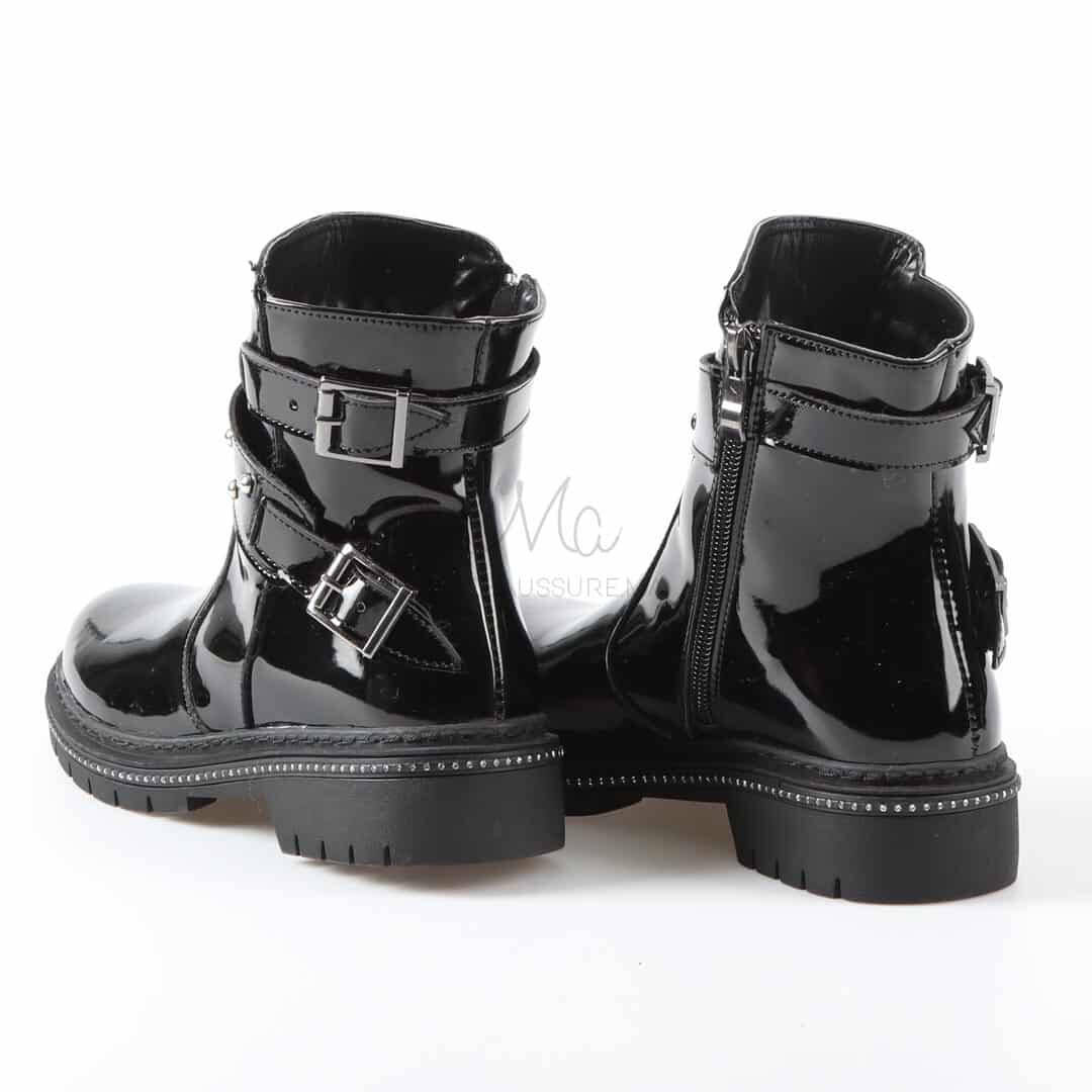 KELLI - Bottines Fille en Noir.