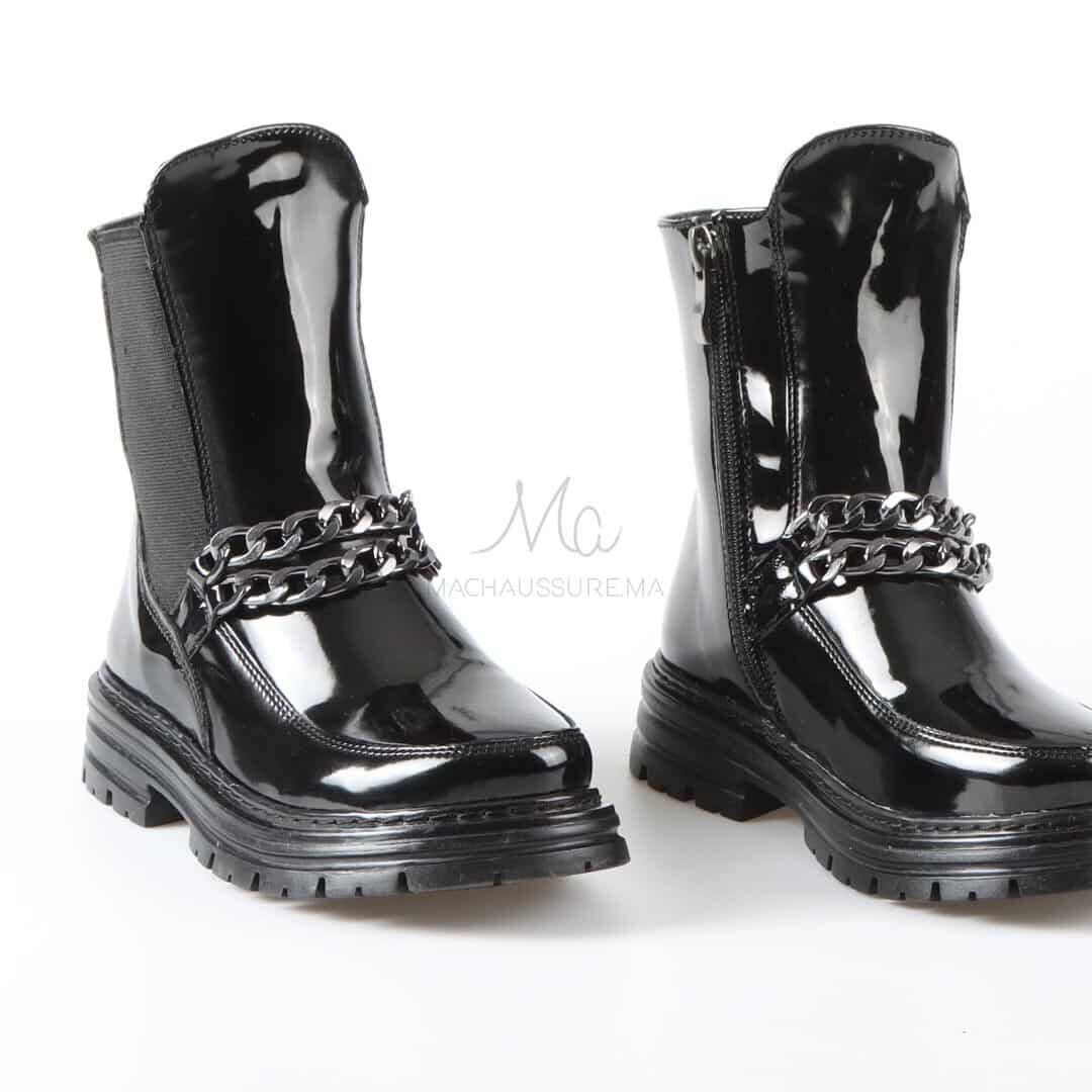 KIELY - Bottines Fille en Noir.