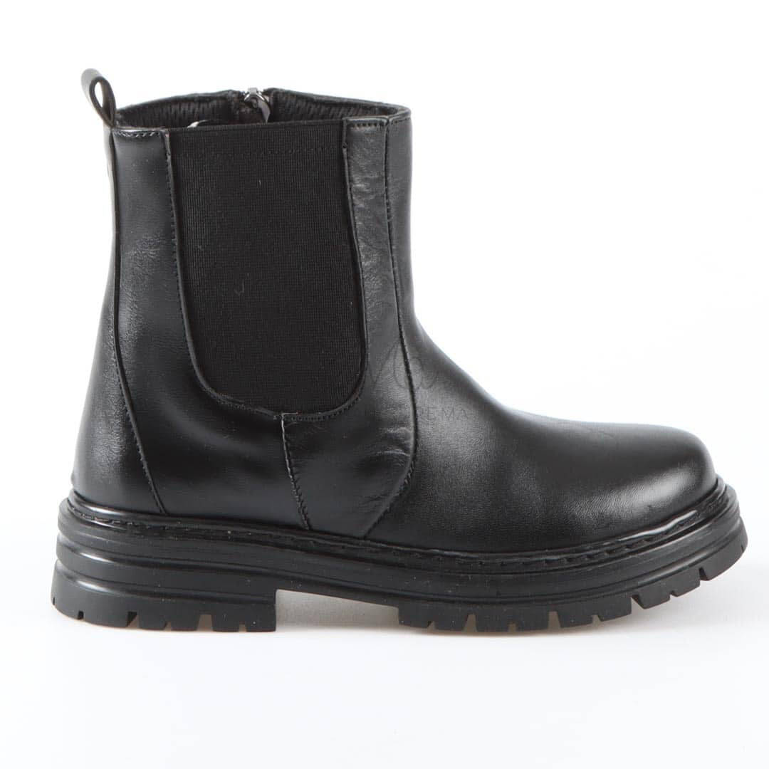 PAULA - Bottines Fille en Noir.