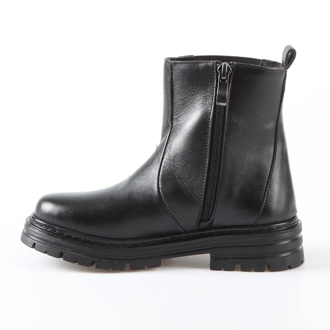 PAULA - Bottines Fille en Noir.
