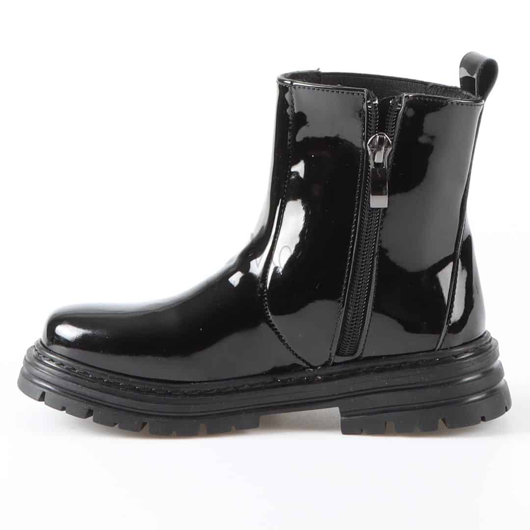 PAULA - Bottines Fille en Noir.